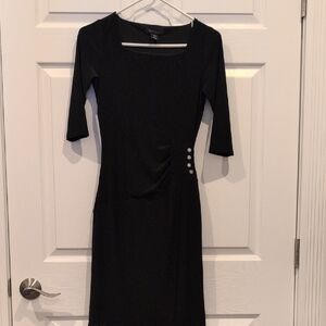 NWOT WHBM Black Long Sleeve Dress